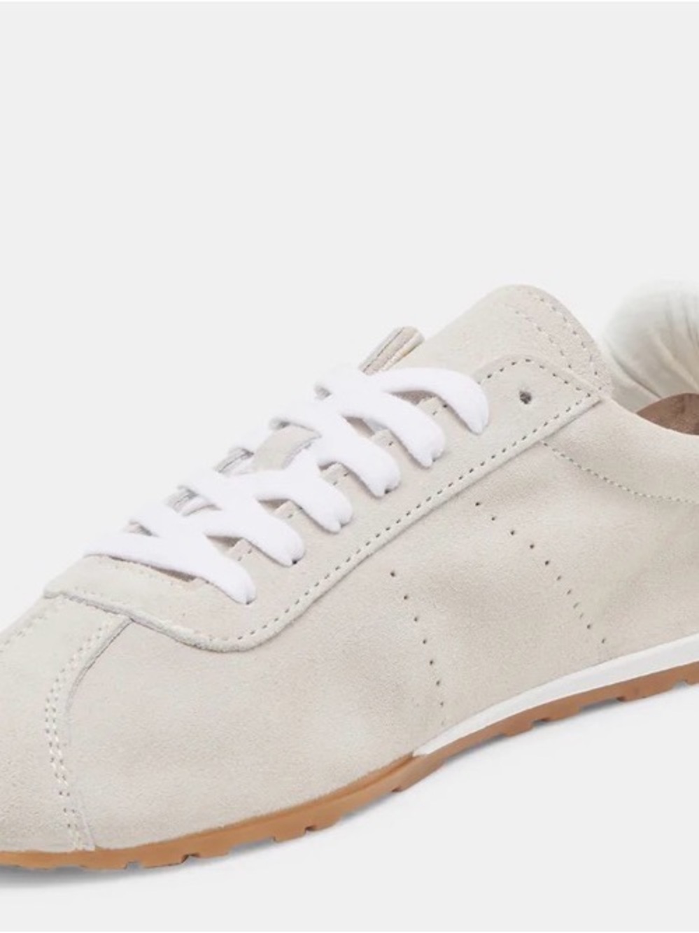 Dolce Vita  Lace-Up Sneakers in Light Gray Suede - Picture 9 of 9